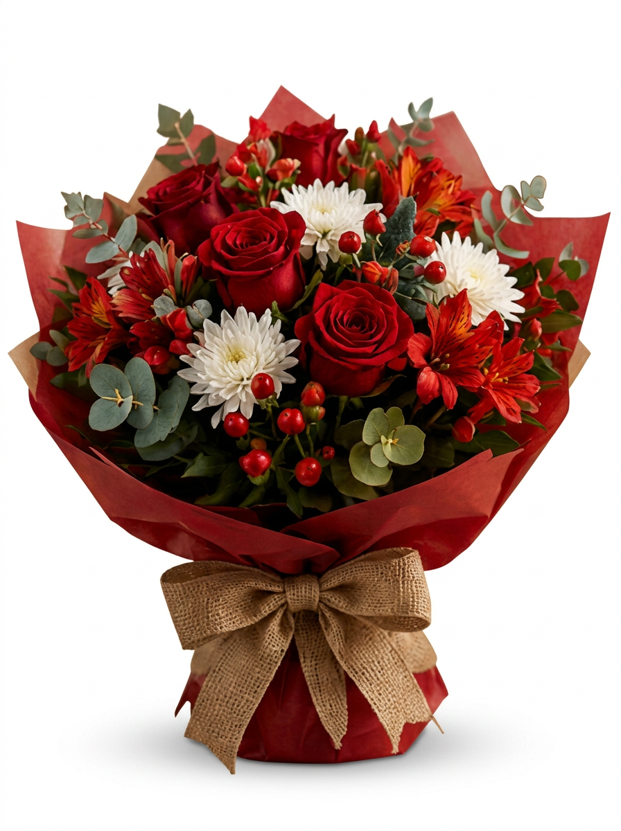 Santa Bouquet Christmas bouquet arrangement
