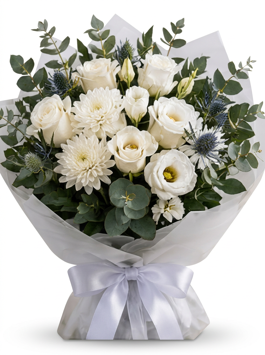 White Christmas Christmas bouquet arrangement
